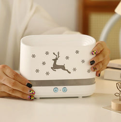 Image of Elk Flame Humidifier Diffuser Mute Household Atmosphere Lamp Christmas Home Decorations