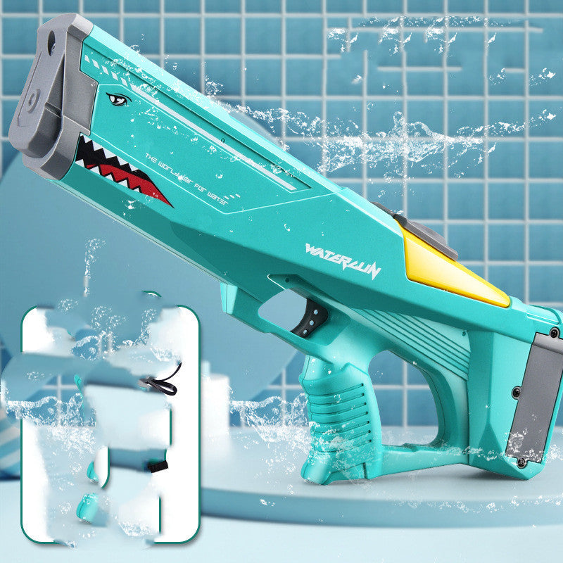 Image of Automatic Electric Water Gun Toys Shark High Pressure Outdoor Summer Beach Toy Kids Water Fight Pool Party Water Toy