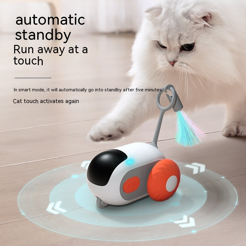 Image of Remote Control Interactive Cat Car Toy USB Charging Chasing Automatic Self-moving Remote Smart Control Car Interactive Cat Toy Pet Products