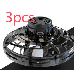 Image of Mini Fingertip Gyro Interactive Decompression Toy Drone LED UFO Type Flying Helicopter Spinner Toy Kids