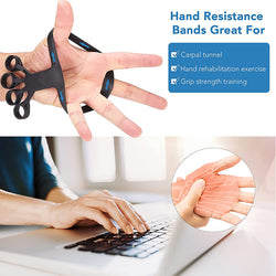 Image of Silicone Grip Device Finger Exercise Stretcher Arthritis Hand Grip Trainer Strengthen Rehabilitation Training To Relieve Pain