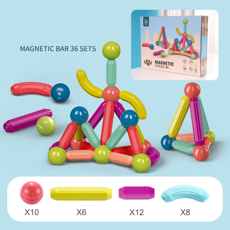 Image of Baby Toys Magnetic Stick Building Blocks Game Magnets Children Set Kids Magnets For Children Magnetic Toy Bricks