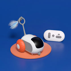 Image of Remote Control Interactive Cat Car Toy USB Charging Chasing Automatic Self-moving Remote Smart Control Car Interactive Cat Toy Pet Products