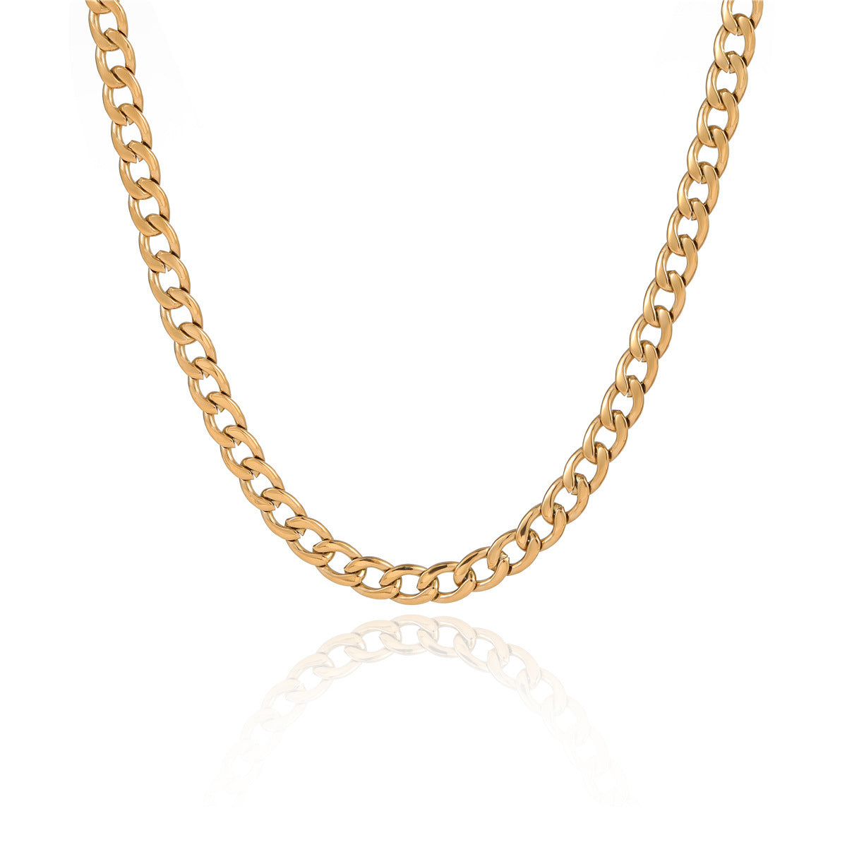 French Style Retro Easy Matching High-grade Titanium Steel Gold-plated Non-fading Clavicle Chain