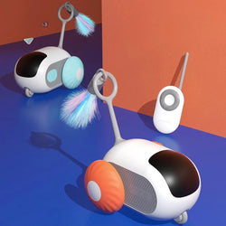 Image of Remote Control Interactive Cat Car Toy USB Charging Chasing Automatic Self-moving Remote Smart Control Car Interactive Cat Toy Pet Products