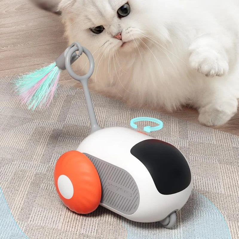 Image of Remote Control Interactive Cat Car Toy USB Charging Chasing Automatic Self-moving Remote Smart Control Car Interactive Cat Toy Pet Products