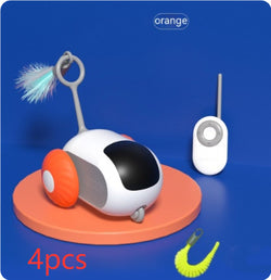 Image of Remote Control Interactive Cat Car Toy USB Charging Chasing Automatic Self-moving Remote Smart Control Car Interactive Cat Toy Pet Products