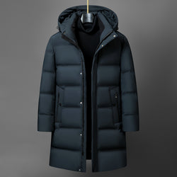 Image of Men's Fashion Mid-length Thick Down Jacket Coat