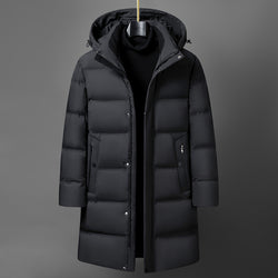 Image of Men's Fashion Mid-length Thick Down Jacket Coat