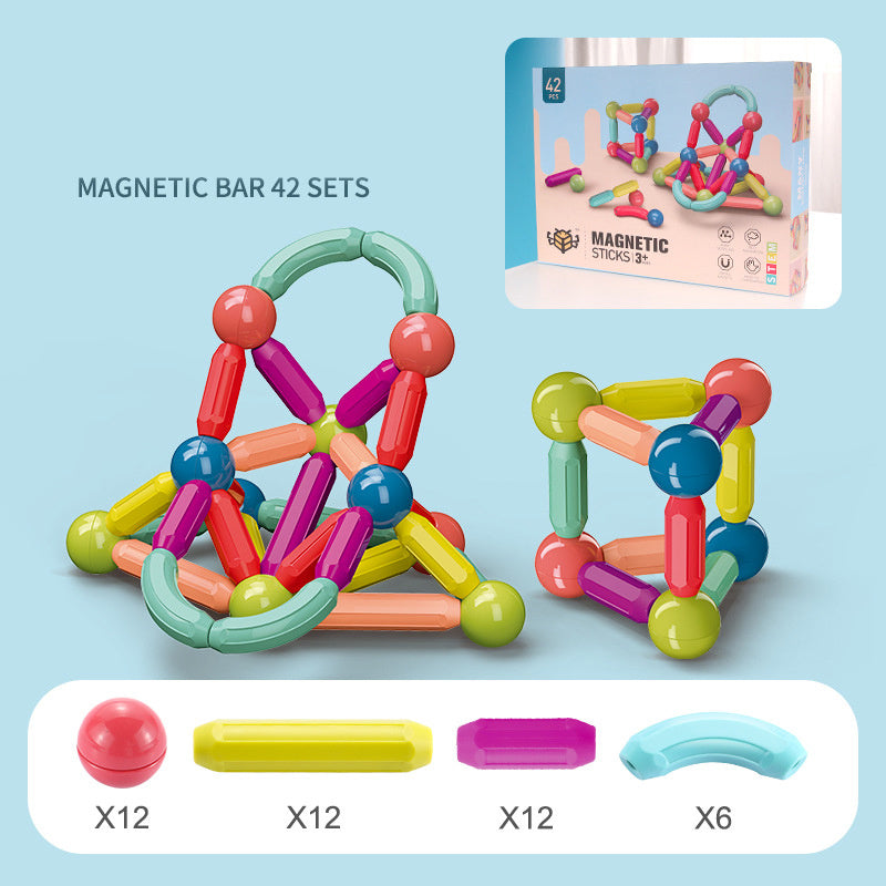 Image of Baby Toys Magnetic Stick Building Blocks Game Magnets Children Set Kids Magnets For Children Magnetic Toy Bricks