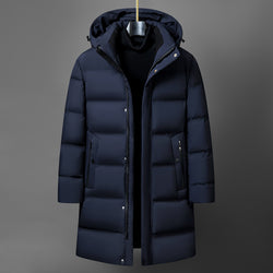 Image of Men's Fashion Mid-length Thick Down Jacket Coat