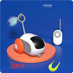 Image of Remote Control Interactive Cat Car Toy USB Charging Chasing Automatic Self-moving Remote Smart Control Car Interactive Cat Toy Pet Products