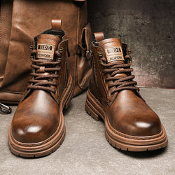 Image of New Trendy Autumn And Winter High-top American Vintage Work Boots