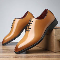 Image of British Style Fashion Business Glossy Pointed Toe Comfortable All-matching Men's Shoes