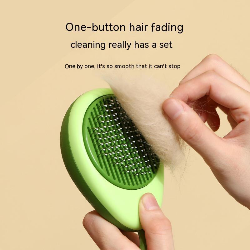 Image of Cat Brush Hair Remover Cleaning Avocado Shaped Dog Grooming Tool Pet Combs Brush Stainless Steel Needle Pet Cleaning Care