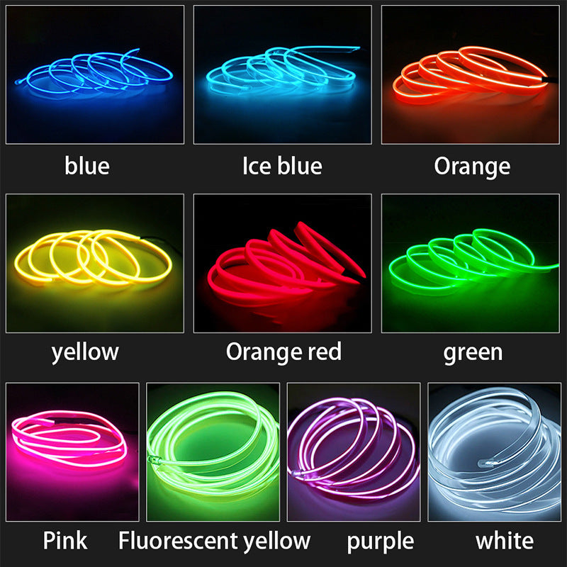 Image of Car Led Strip Light For Neon Party Decoration Light Bicycle Dance Lamp 12V Waterproof USB Strips Lamps