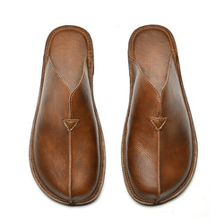 Image of Men's Retro Easy Matching Lazy Flat Beach Slippers