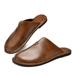 Image of Men's Retro Easy Matching Lazy Flat Beach Slippers