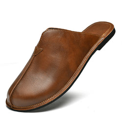 Image of Men's Retro Easy Matching Lazy Flat Beach Slippers
