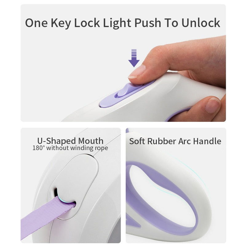 Image of Automatic Retractable Lighting Dog Leash