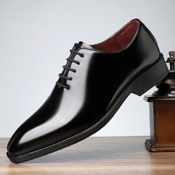 Image of British Style Fashion Business Glossy Pointed Toe Comfortable All-matching Men's Shoes