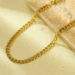 Image of French Style Retro Easy Matching High-grade Titanium Steel Gold-plated Non-fading Clavicle Chain
