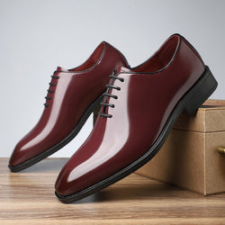 Image of British Style Fashion Business Glossy Pointed Toe Comfortable All-matching Men's Shoes