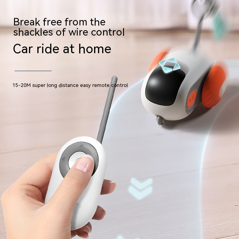 Image of Remote Control Interactive Cat Car Toy USB Charging Chasing Automatic Self-moving Remote Smart Control Car Interactive Cat Toy Pet Products