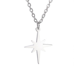 Image of Stainless Steel Rice Necklace Female Six-pointed Star