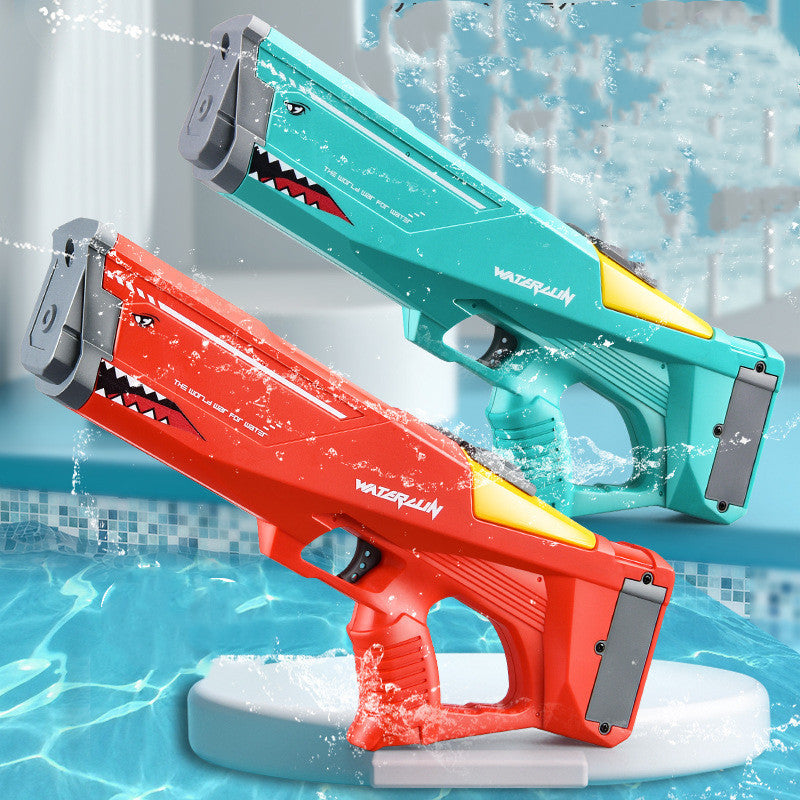 Image of Automatic Electric Water Gun Toys Shark High Pressure Outdoor Summer Beach Toy Kids Water Fight Pool Party Water Toy