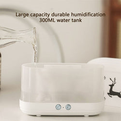 Image of Elk Flame Humidifier Diffuser Mute Household Atmosphere Lamp Christmas Home Decorations