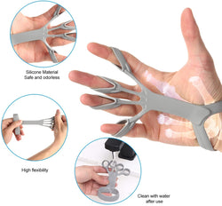 Image of Silicone Grip Device Finger Exercise Stretcher Arthritis Hand Grip Trainer Strengthen Rehabilitation Training To Relieve Pain