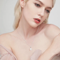 Image of Small Light Bulb Necklace S925 Sterling Silver Simple And Versatile Single